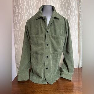 Olive Corduroy Men's Jacket Over Shirt
Two-Sided Brand